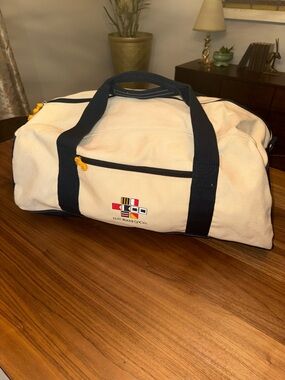 RARE Vintage G.H. Bass & Co. Nautical Canvas Duffle Bag – Heritage Signal Flags